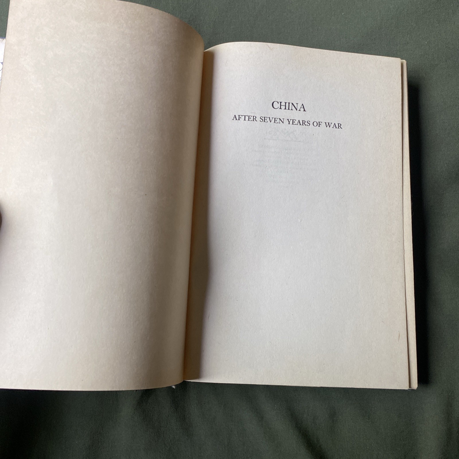 China After Seven Years of War by Hollington K. Tong HCDJ 1st Printing 1945