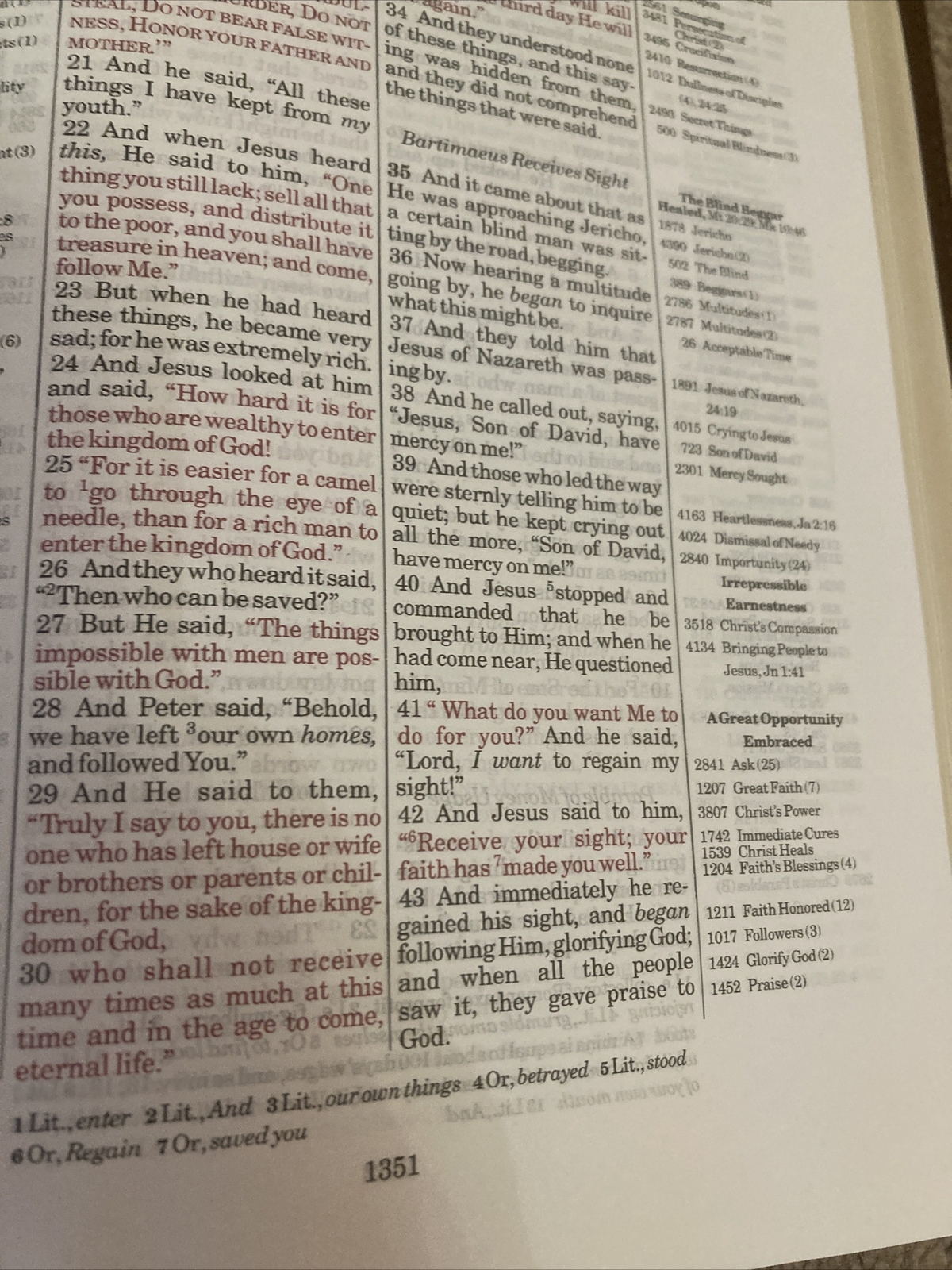 NASB THOMPSON CHAIN REFERENCE BIBLE 1977 RED LETTER BROWN LEATHER SOFT