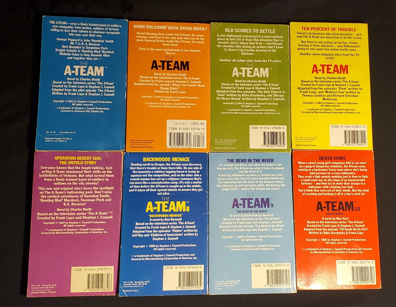 RARE Vintage A-Team Novels by Charles Heath – UK Version Target Books 84-85