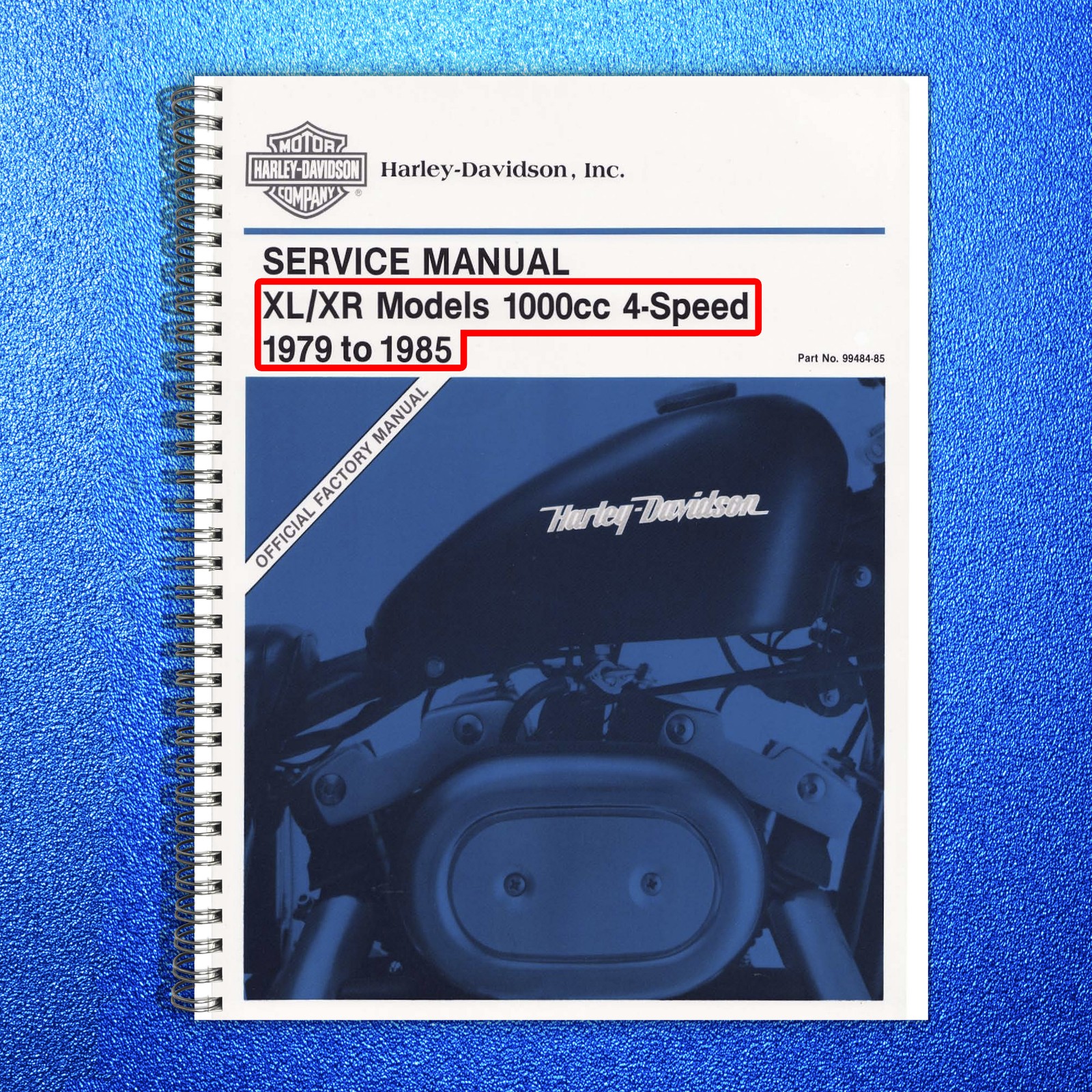 HARLEY-DAVIDSON XL XR Sportster 1000cc Service Manual 1979 To 1985, FOLDOUTS