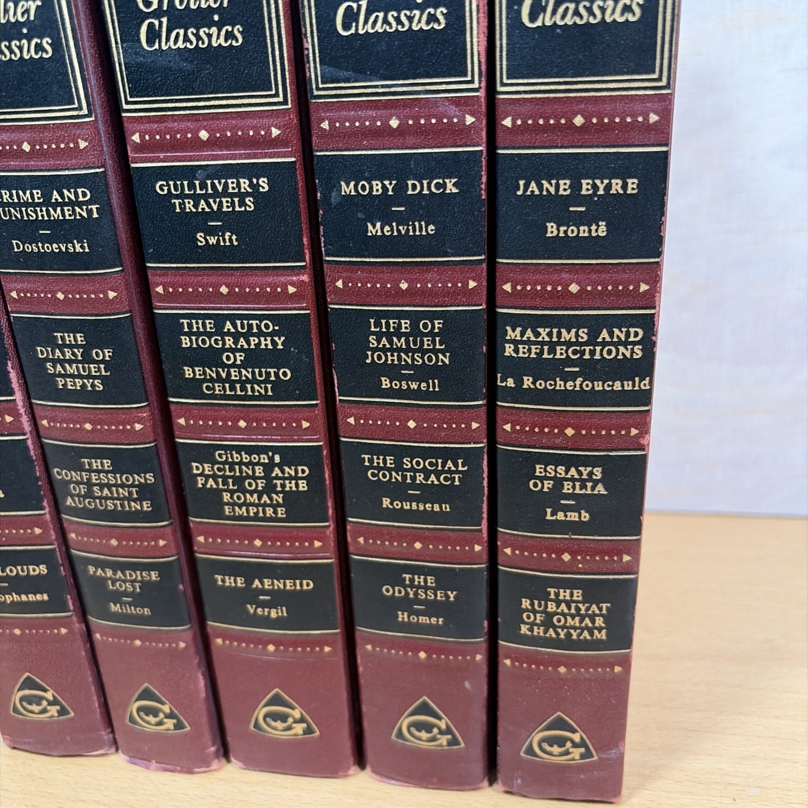 Hardcover Grolier Classics 20 Books in 5 Volumes (1955-1957) VTG