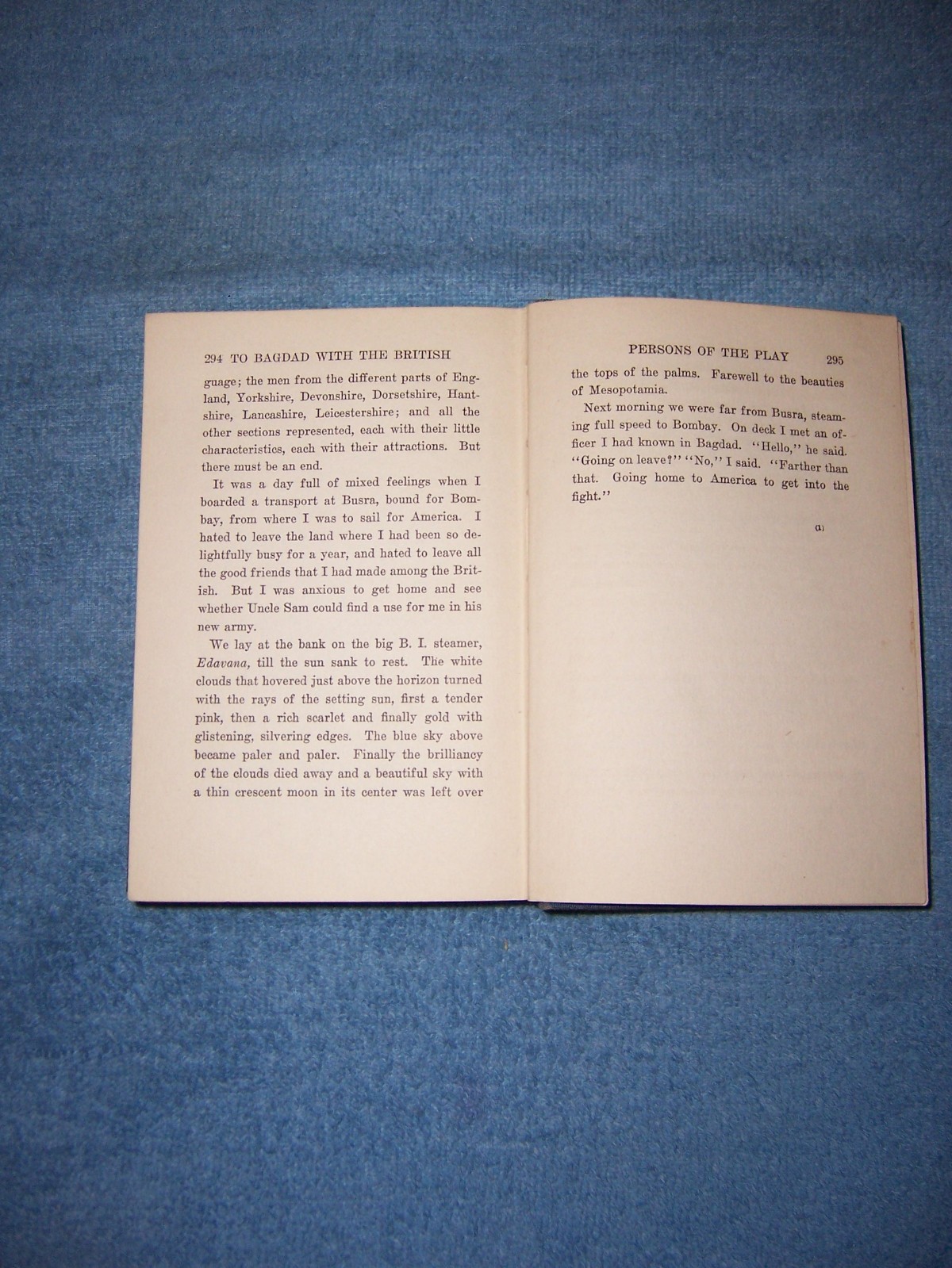 TO BAGDAD WITH THE BRITISH by Arthur T. Clark/1st Ed/HC/Military/War/WWI 1914-18