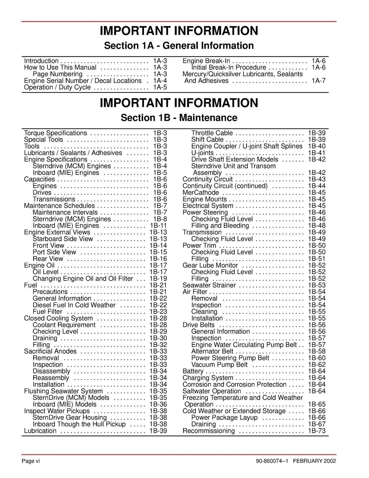 Mercury Mercruiser #22 Service Manual In-Line Diesel D2.8L D4.2L D-Tronic COVERE