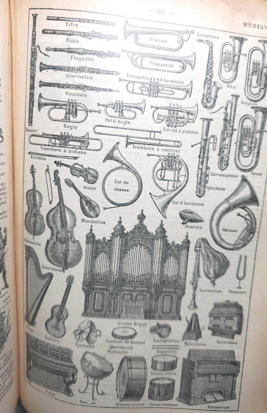 Antique 1920s Petit Larousse Illustrated Dictionary Paris HC French 1664 Pages