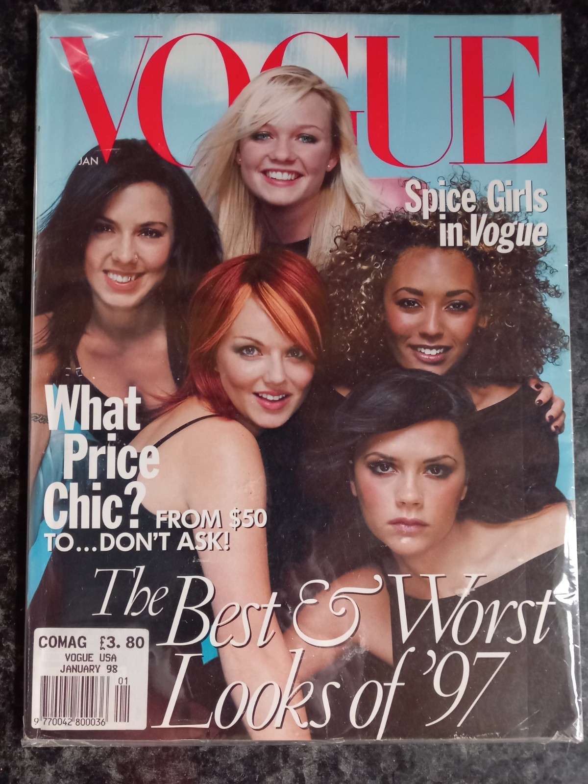 Vogue USA – January 1998 – SPICE GIRLS Cover – Lovely smooth copy – No Sticker