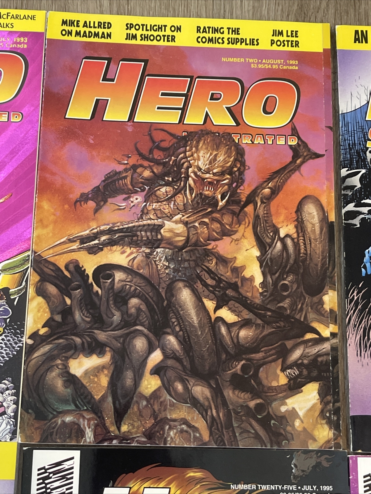 Vintage Lot Hero Illustrated Magazines Number 1 1993 1995 Rare HTF