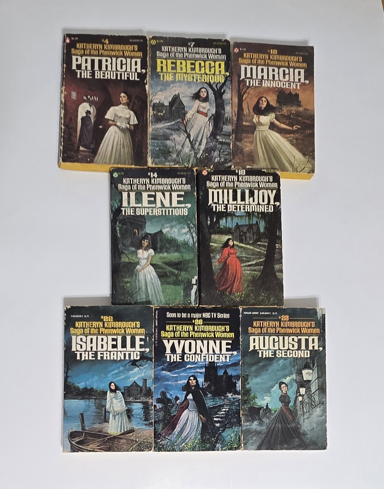 8 Book Vintage Gothic Romance Paperback Haunted Houses Witchy Retro Suspense