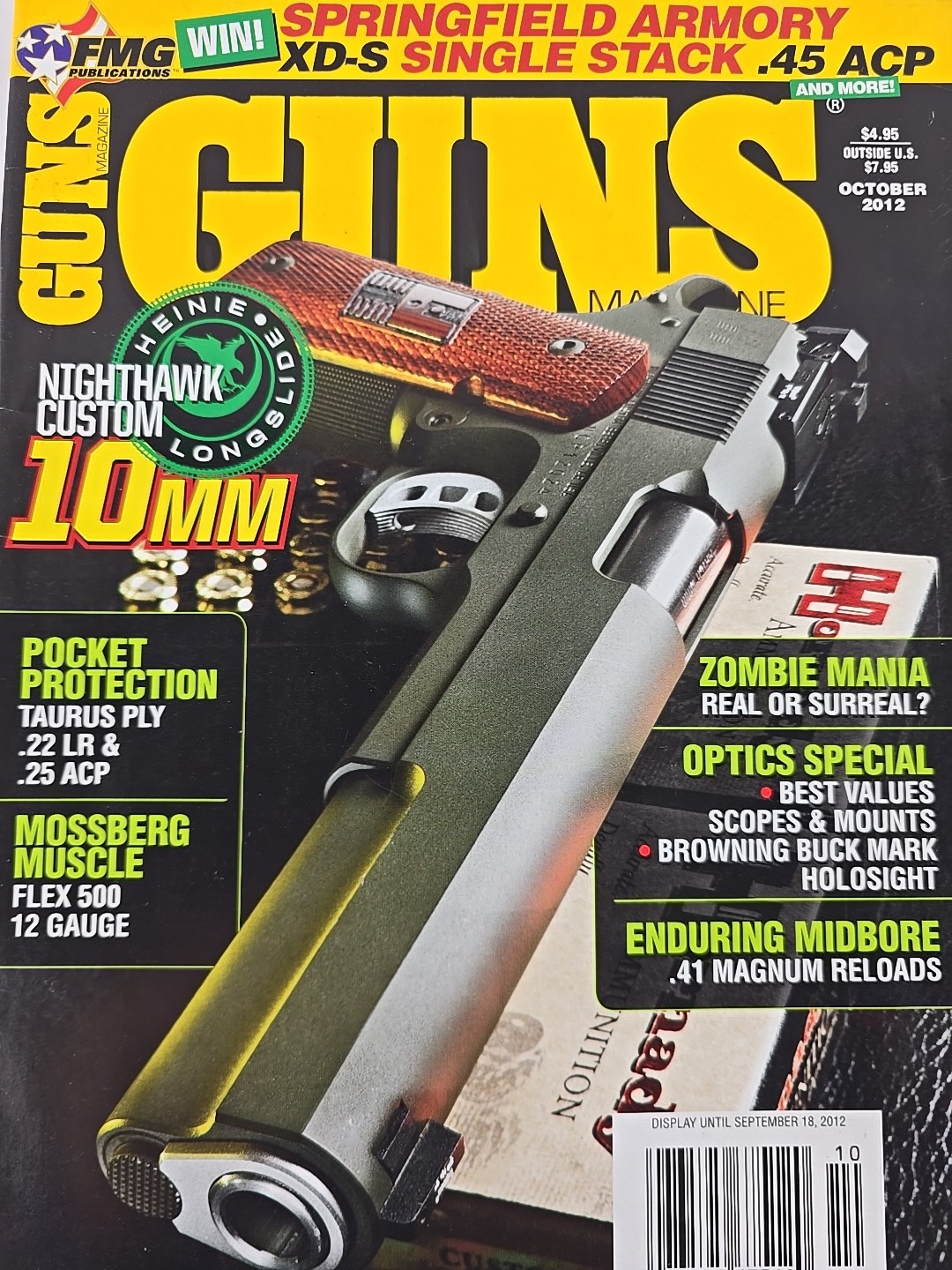 GUNS Magazine Nighthawk Custom 1911 Taurus PLY .22 LR .25 ACP Mossberg 500 AK AR