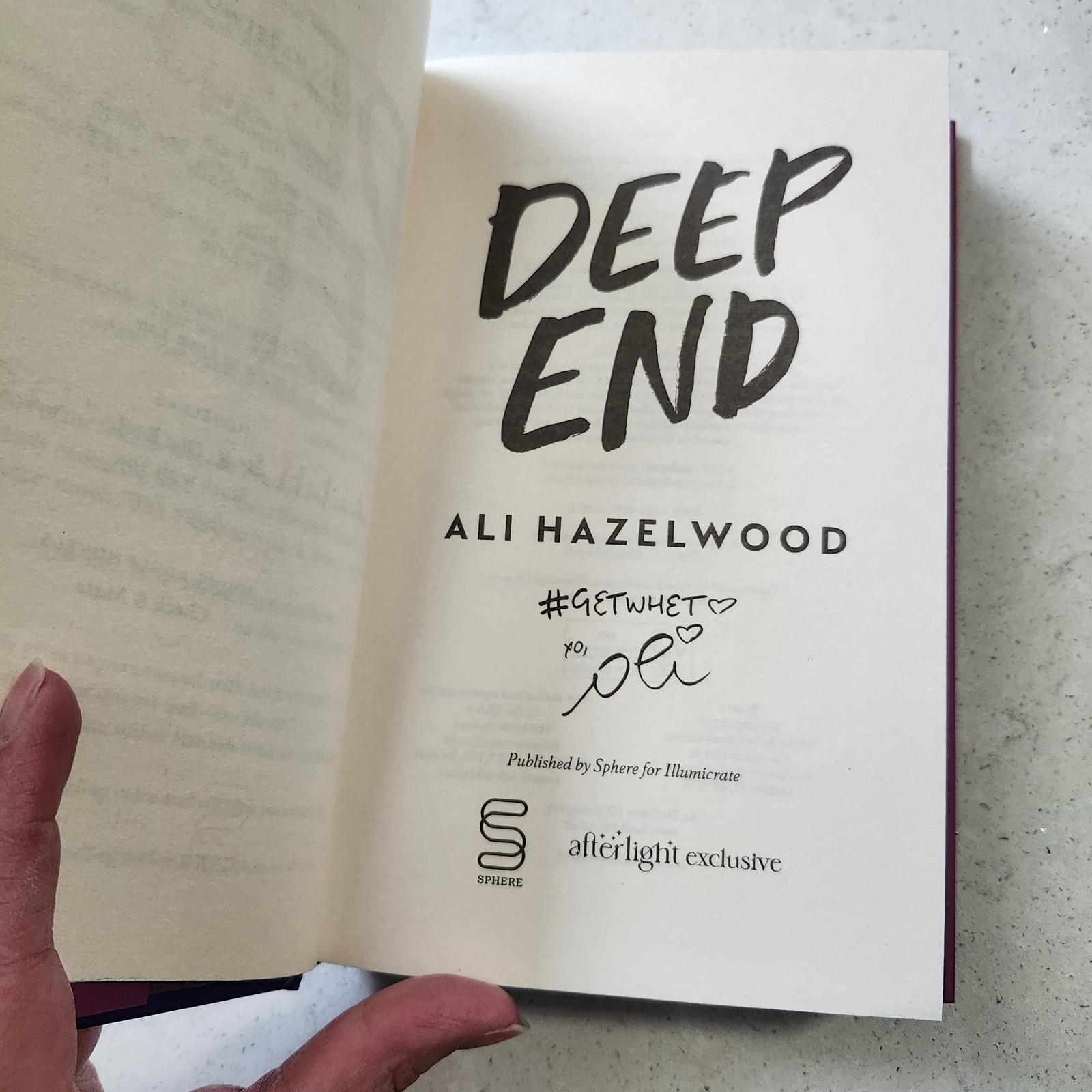Illumicrate Afterlight Deep End by Ali Hazelwood Hardcover