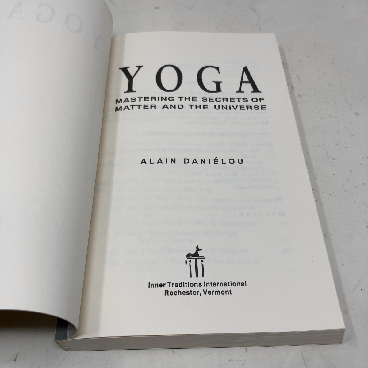 Yoga by Alain Daniélou PB First Edition Like New 1991