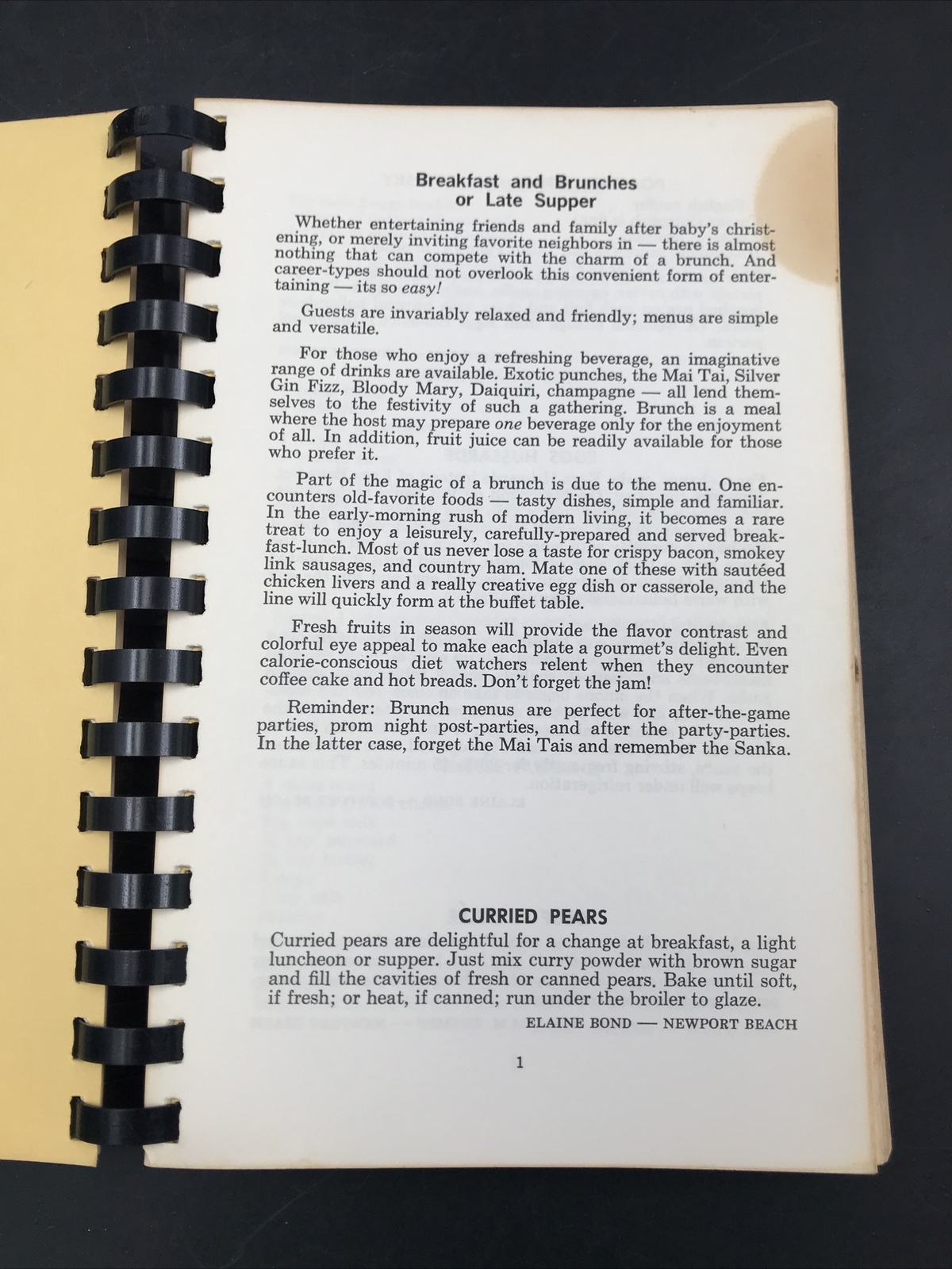 1967 VIVA L’APPETIT Cookbook Costa Mesa CA Recipes South Coast 250 Pages