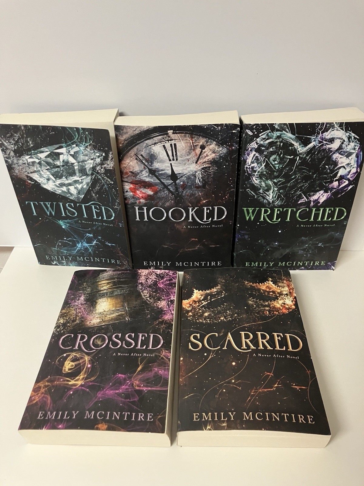 5X Never After Series Emily McIntire Twisted Hooked Wretched Crossed Scarred