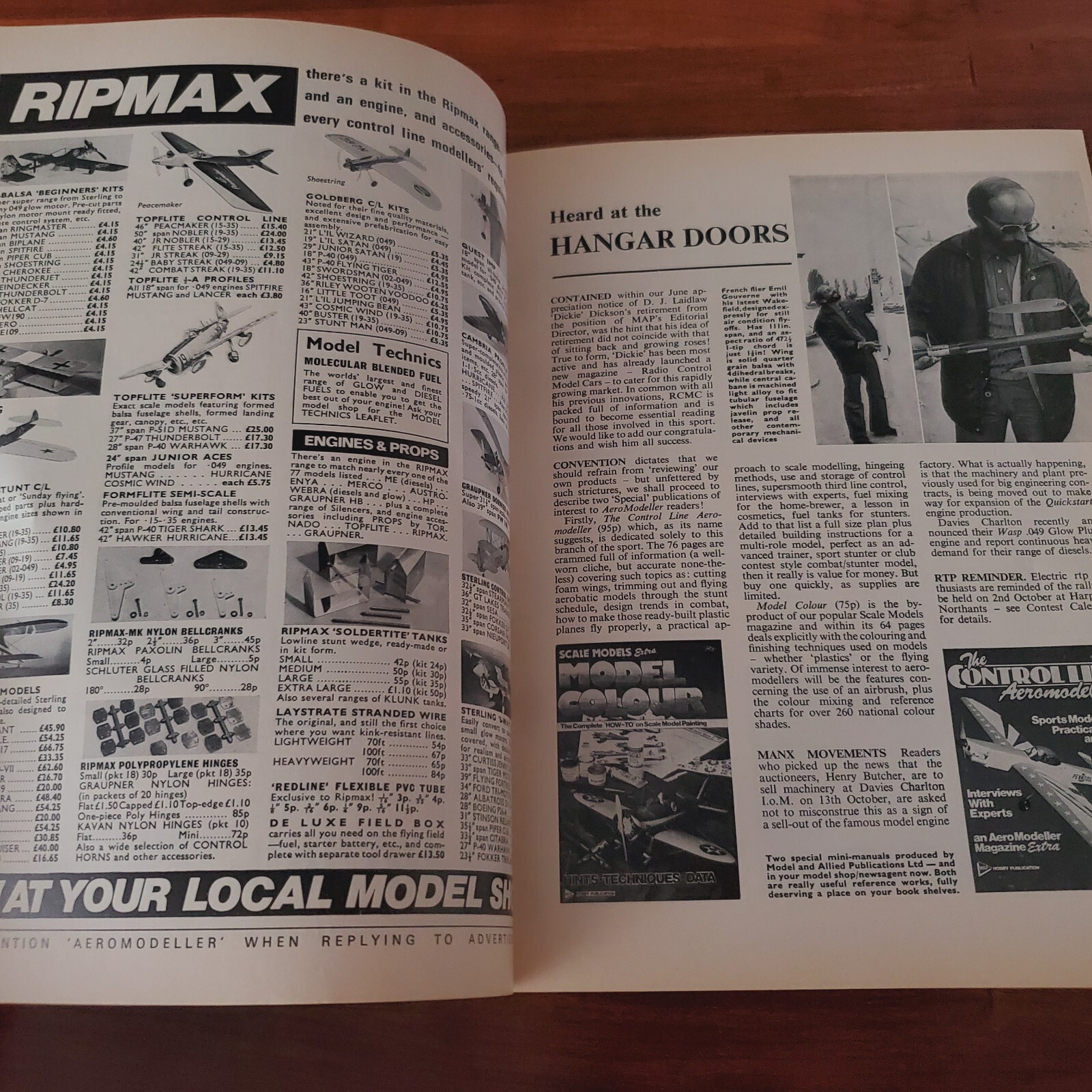 1977 OCTOBER – AERO MODELLER OXY-BUTANE SOLDERING HINTS VINTAGE MAGAZINE