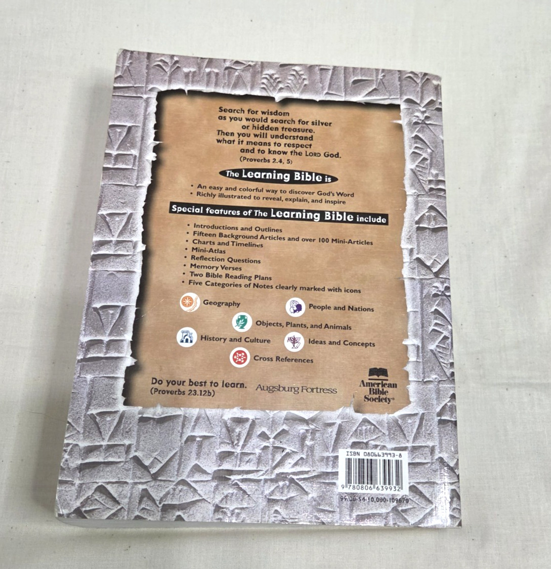 The Learning Bible Contemporary English Version Flex Cover 1995 VTG Pre-Loved
