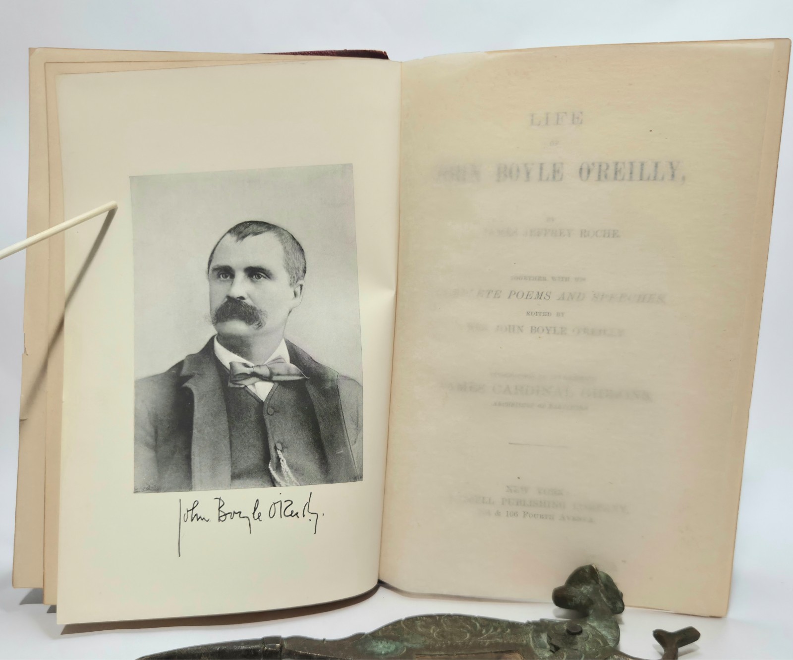 1891 John Boyle O’Reilly His Life Poems and Speeches-Roche-Leather-Antique