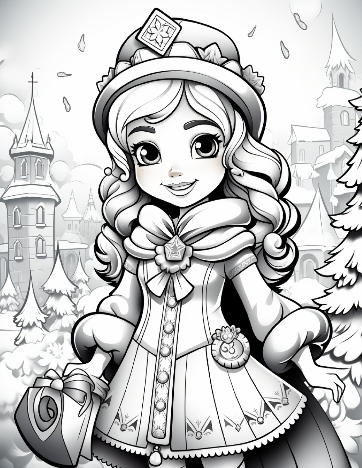 Princess Coloring BookEasy & Relaxing Designs for Adults, Teens, Beginners