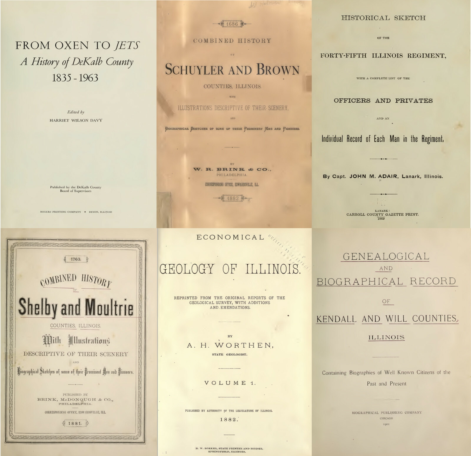 113 Old Books on Illinois History Genealogy Ancestry Family Records V.3 on USB