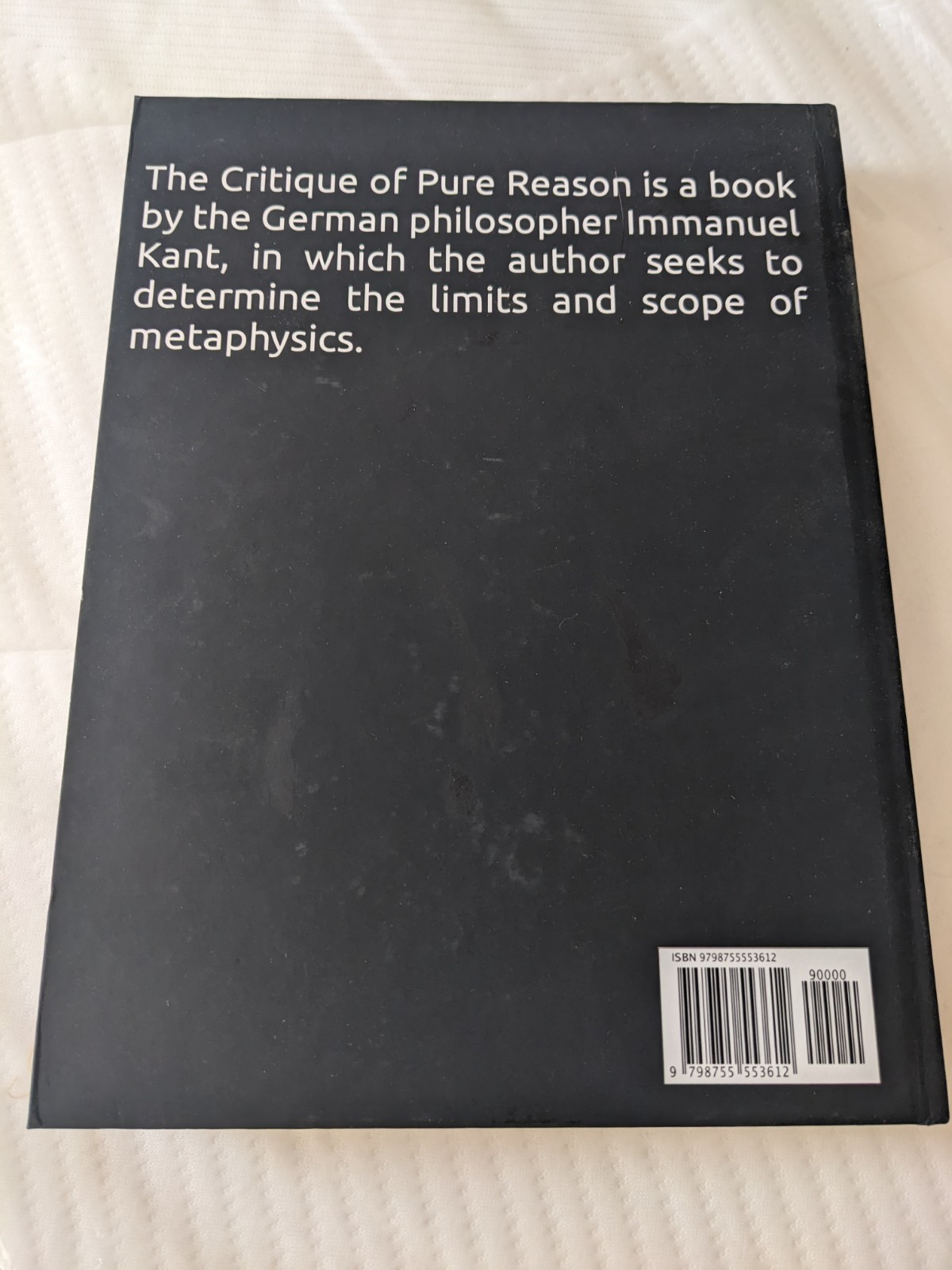 Critique of Pure Reason by Immanuel Kant, hardcover edition