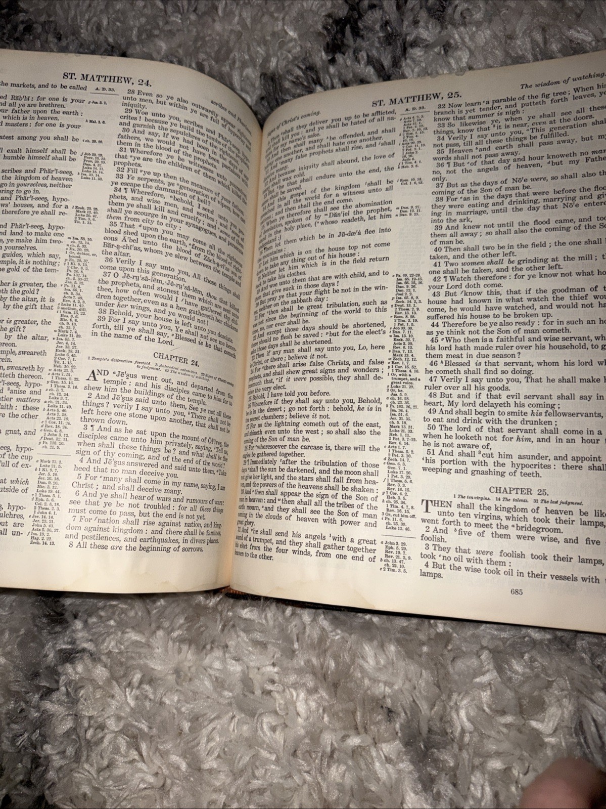 THE HOLY BIBLE, CONTAINING THE OLD AND NEW TESTAMENTS LEATHER BOUND INDEXED RARE