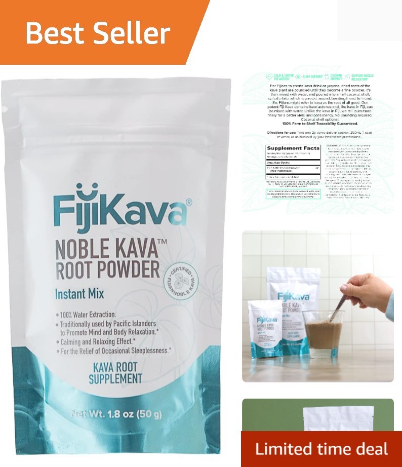 Instant Kava Kava Powder 50g – Kava Root Powder with High Kavalactone Conten…