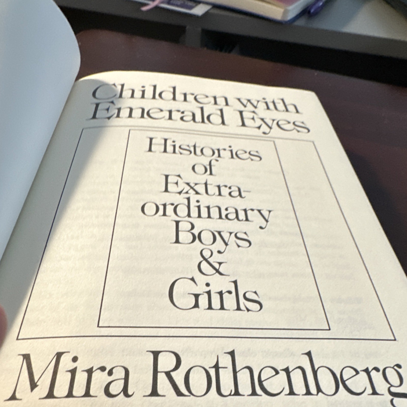 The Dial Press Mira Rothenberg Children with Emerald Eyes Hardcover 1977 Autism