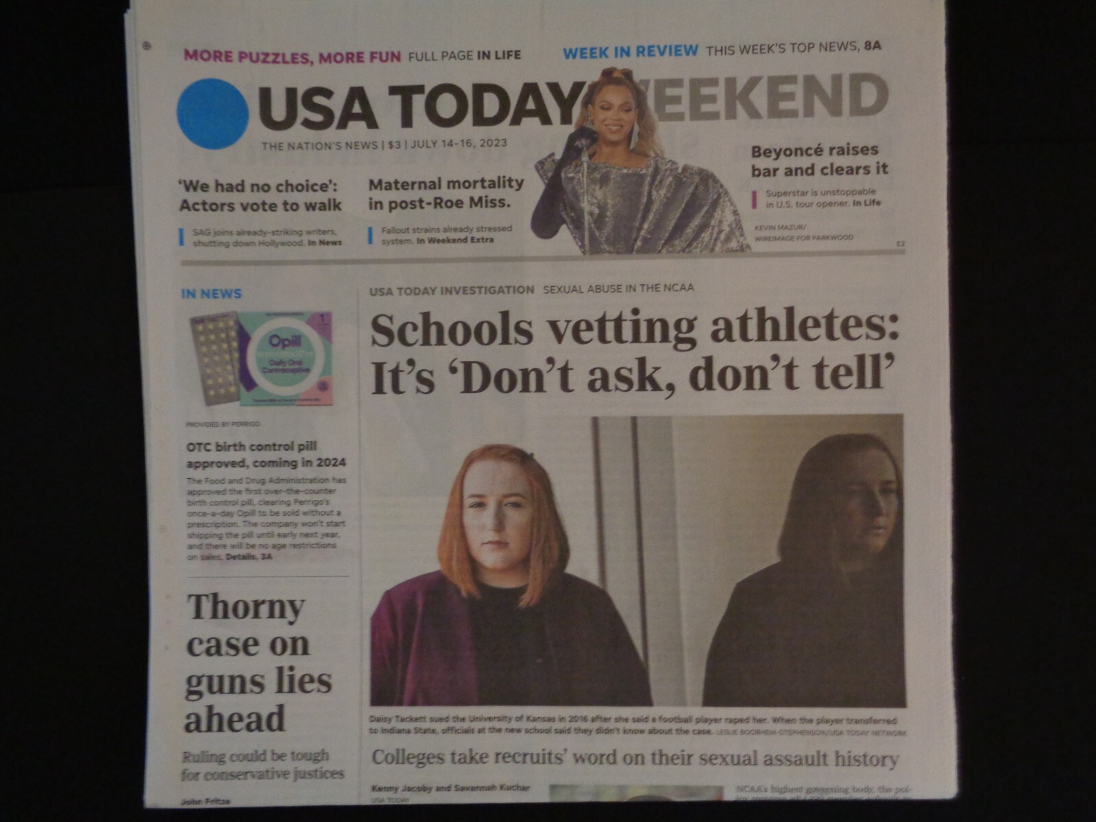 USA Today newspapers from 7-14-2023 to 12-29-2023
