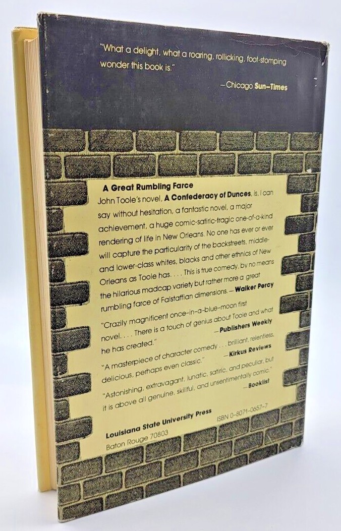 CONFEDERACY OF DUNCES John Kennedy Toole PULITZER PRIZE 1st Edition 3rd Prt 1980