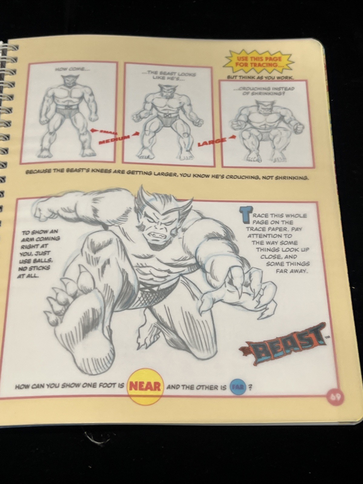 Draw Marvel Comics Super Heroes Klutz Kids Activity Art Book Vintage 1995
