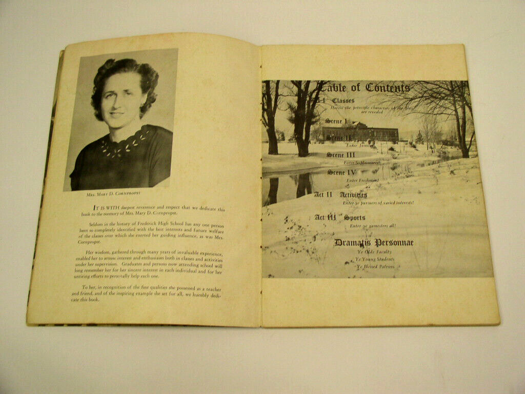 “The Last Word” 1949 Frederick Md High School Yearbook – Maryland – 58 Pages