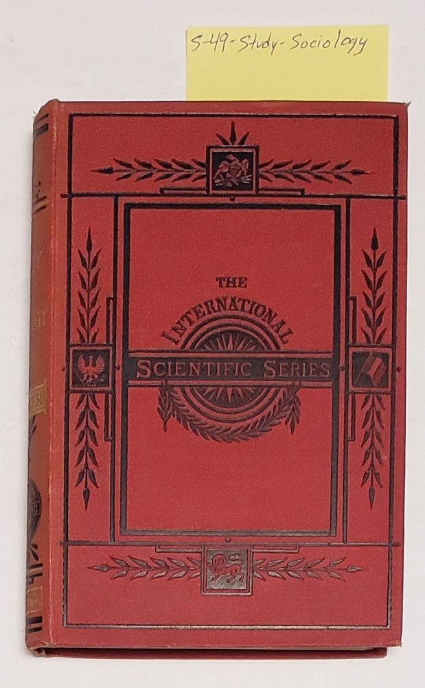1876 Gilt Covers: Antique; Principles of Sociology Hebert Spencer