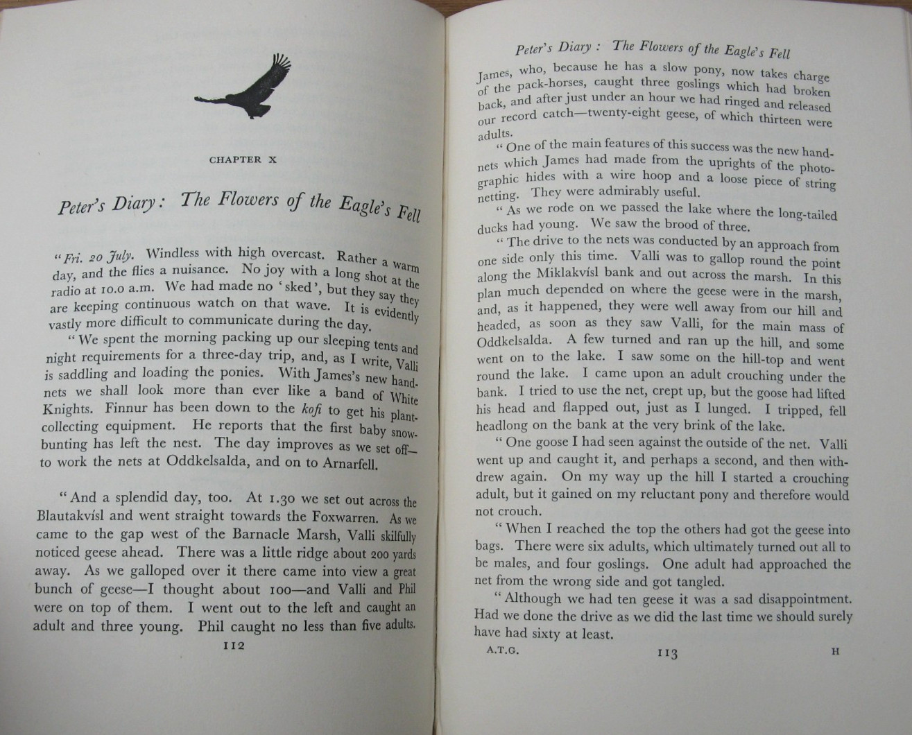 1953 A Thousand Geese- Peter Scott James Fisher 1st Edition