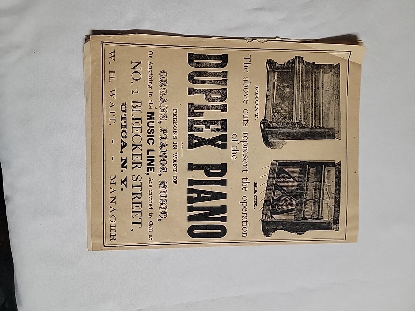 Rare July 1888 Utica N.Y. Antique “Wait’s The Monthly Review” Music Book