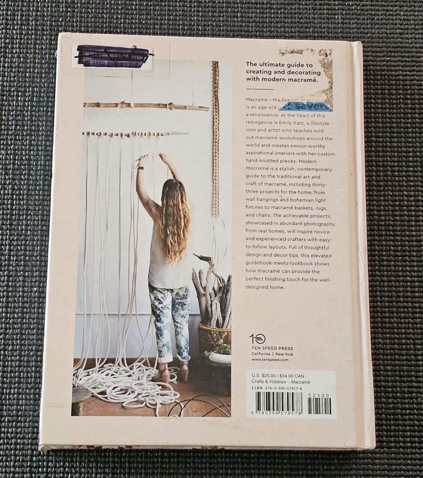 Modern Macramé Hardcover | 33 Projects | Ten Speed Press