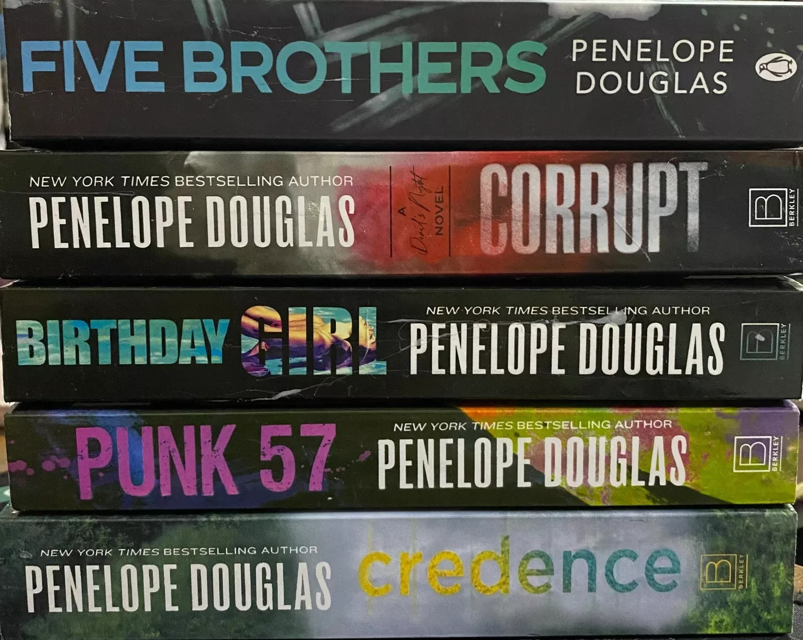 Penelope Douglas 5 Books Set – Punk 57, Credence, Birthday Girl, Corrupt, Five B