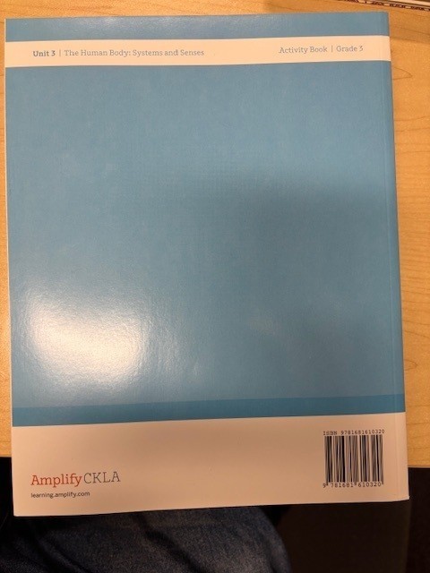 Amplify, The Human Body, Systems & Senses, Unit 3 Gr 3, Activity Book BRAND NEW