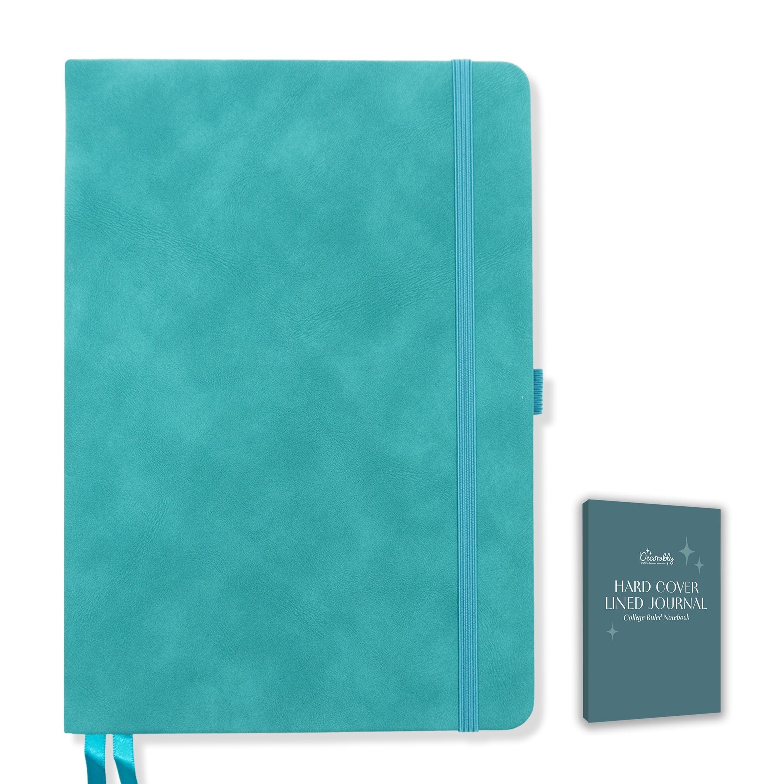 312 Pages A5 Teal Journal Lined Notebook for & Men, 5.7×8.3in PU Leatherbound…