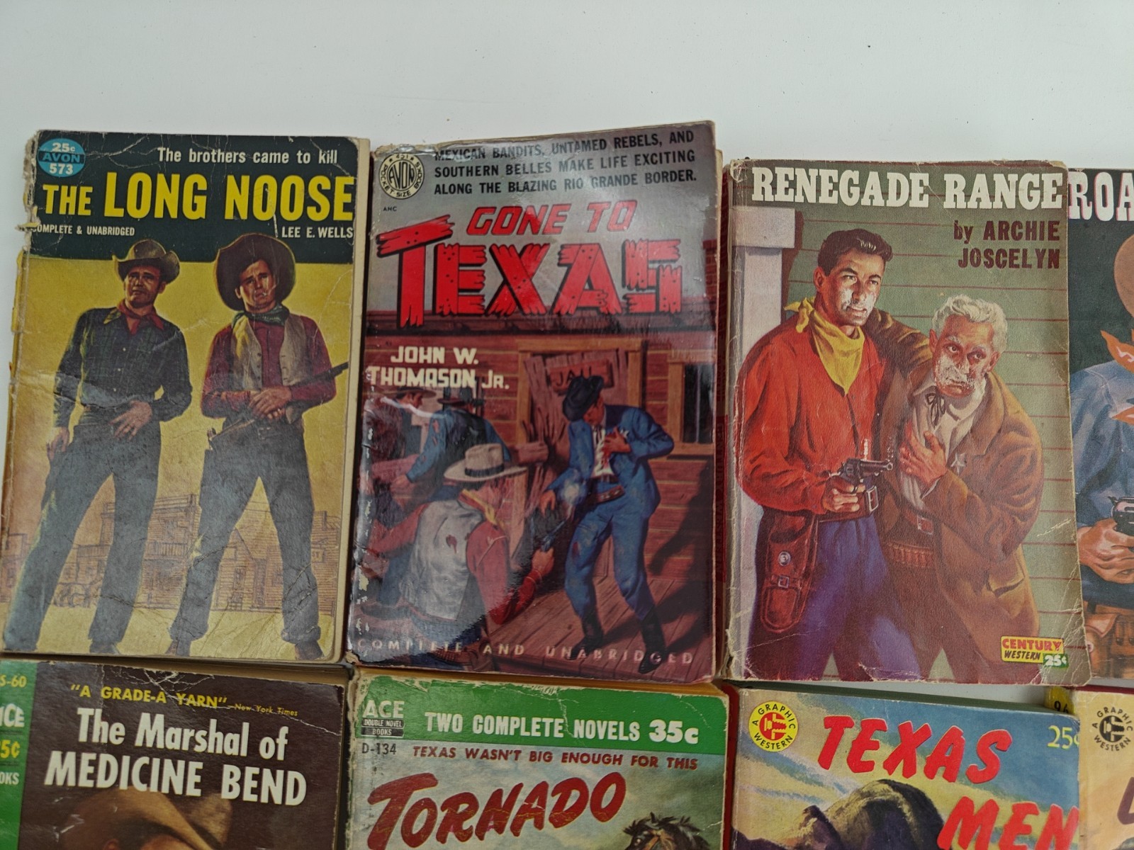 VTG Mixed Publisher Western Paperback Book Lot of 14 Wells, Ward, Short, Etc
