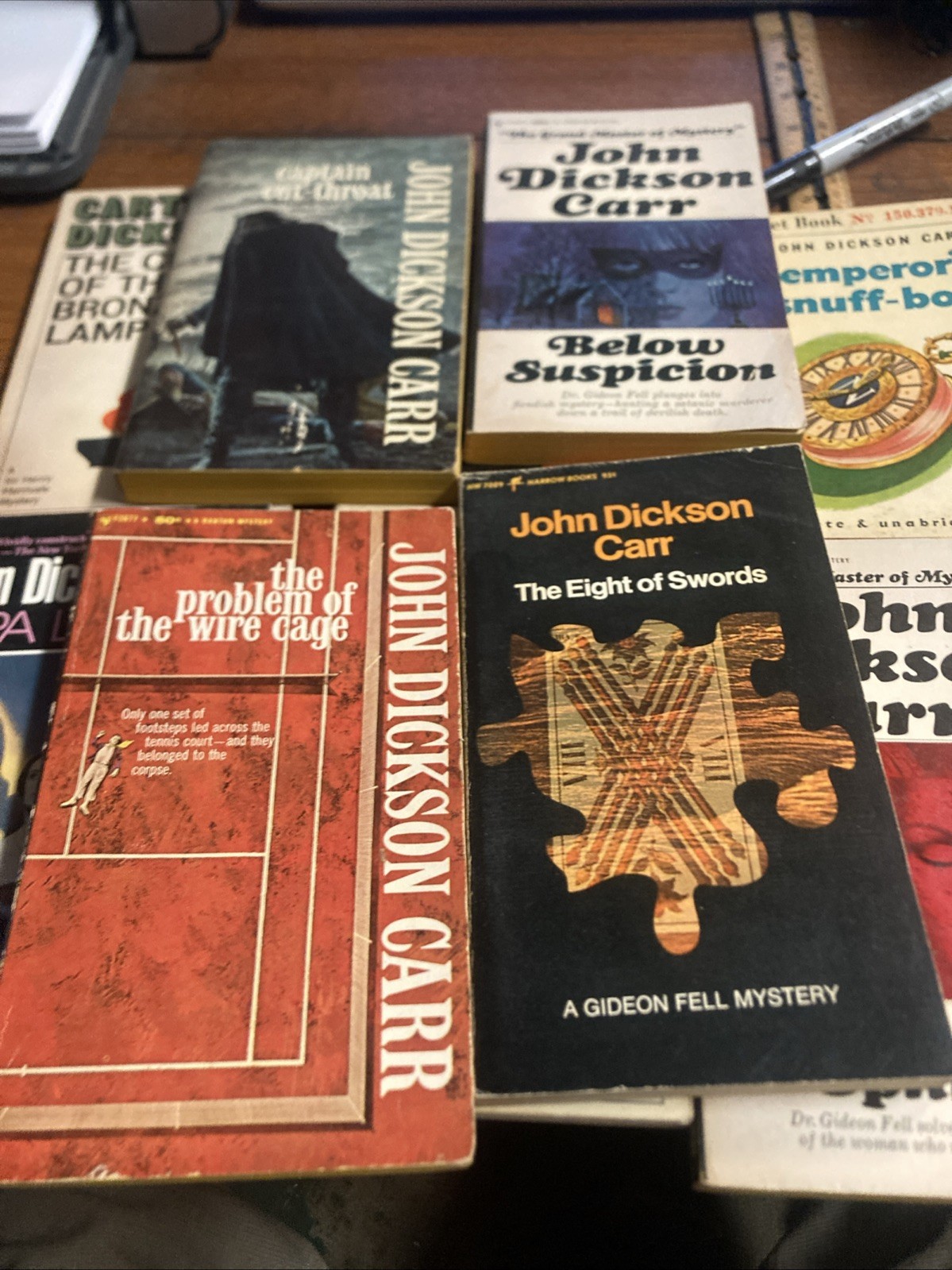 Lot of 10 Vintage John Dickson Carr PB Gothic Suspense Mystery Books