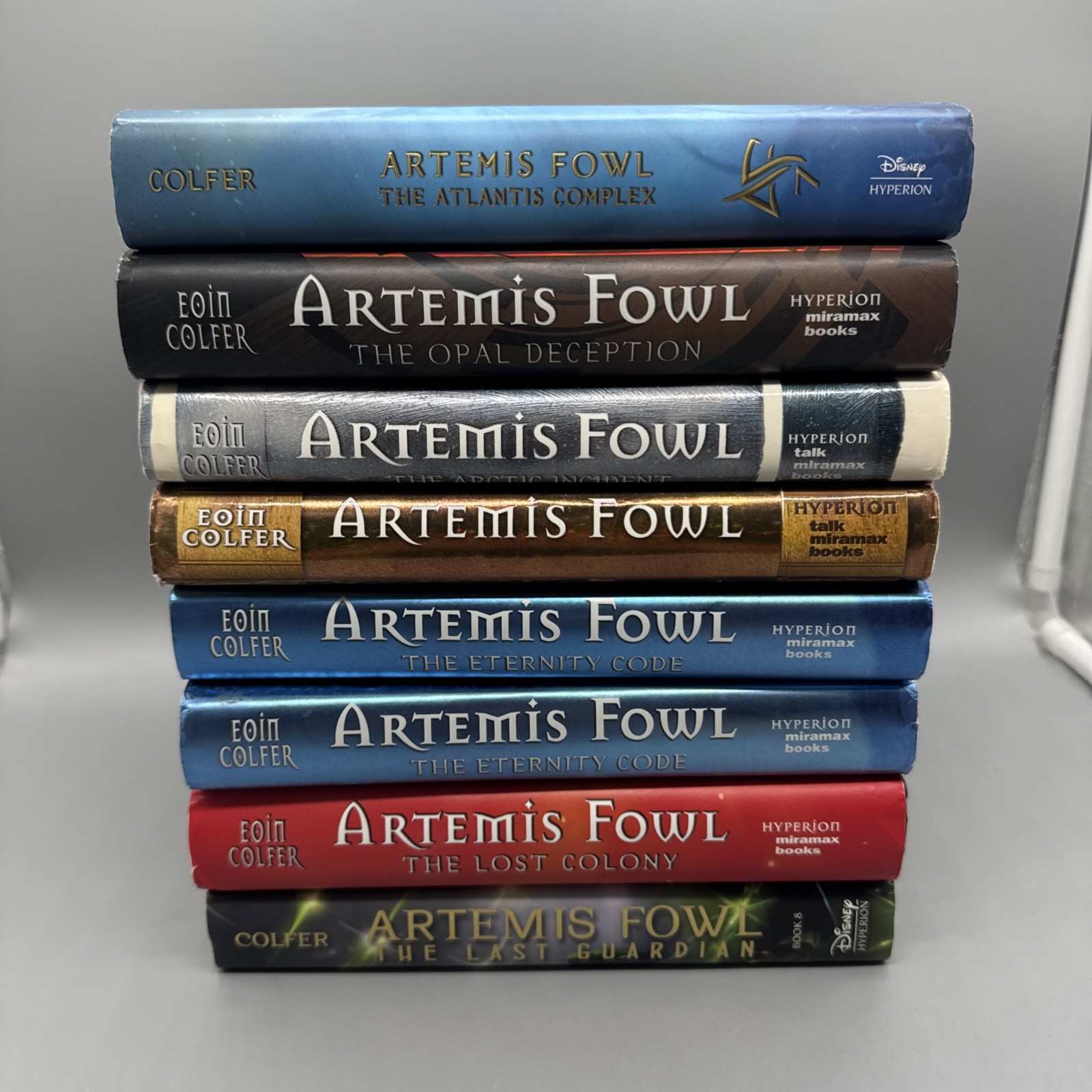 Artemis Fowl Mixed HC Book Lot Of 8 Hard Cover Eoin Colfer Duplicate