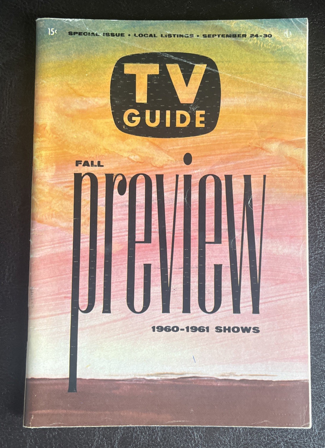 Vintage 1960 – 1961 TV Shows – FALL PREVIEW – TV GUIDE Magazine – Issue #391