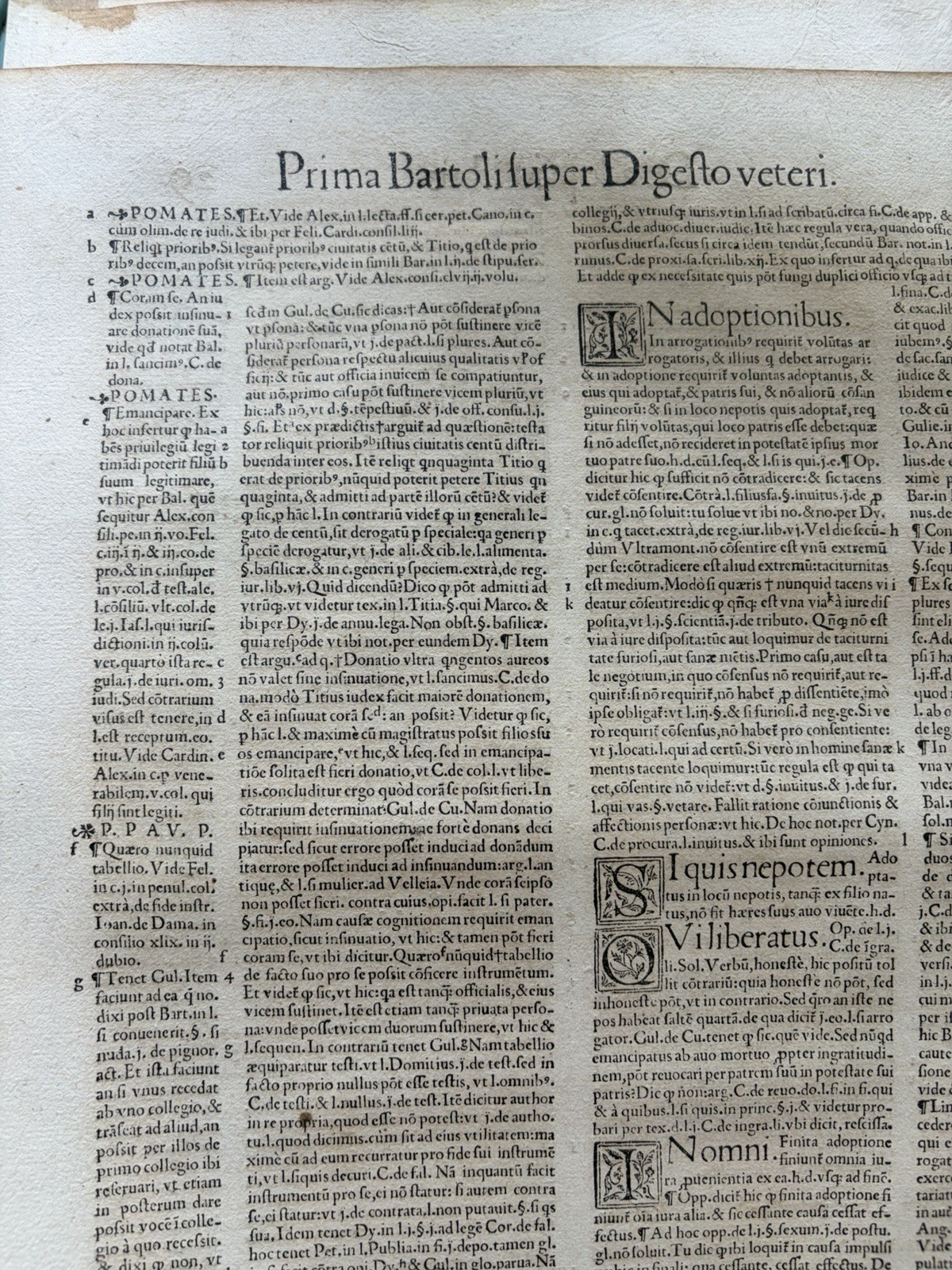 Antique Original 16th Century 1500’s Large 16.5×11 Inch Italian Book Pages 8