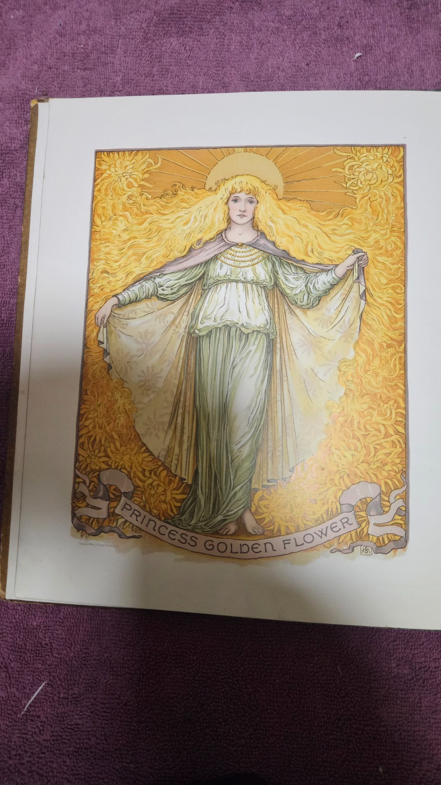 ‡ 🌷 Golden Flower Chrysanthemum • 1890 Rare Lithographs and Verses by Matthews