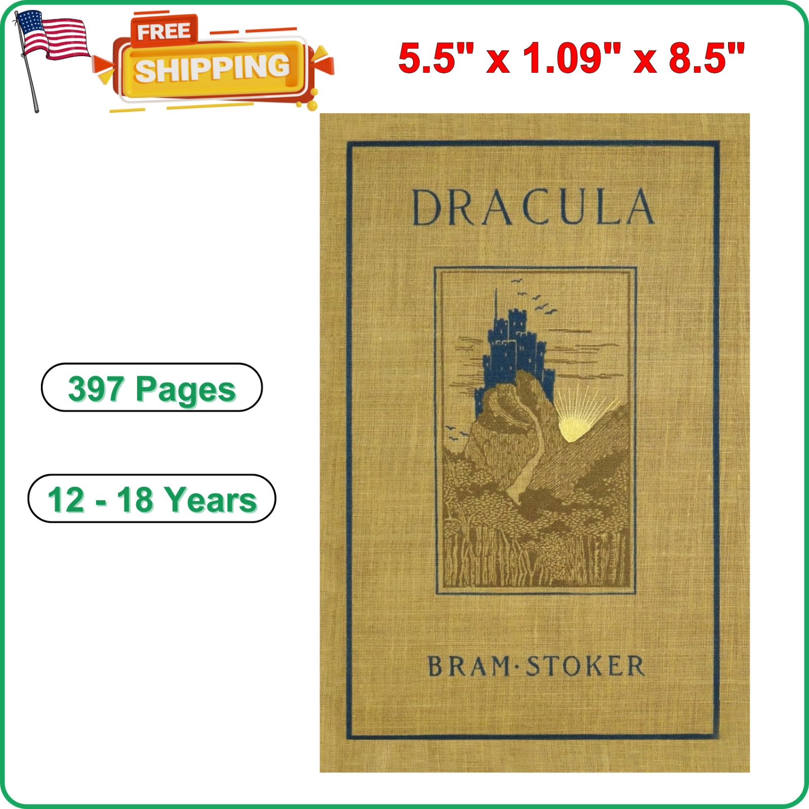 Dracula First American Edition 1899 Hardcover – December 7, 2023 By Bram Stoker