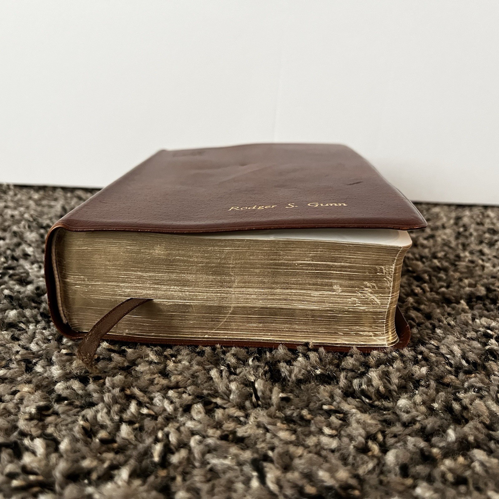 Brown Leather LDS Scripture Set – Holy Bible Book Of Mormon D&C Tabbed 5.25×7.5”