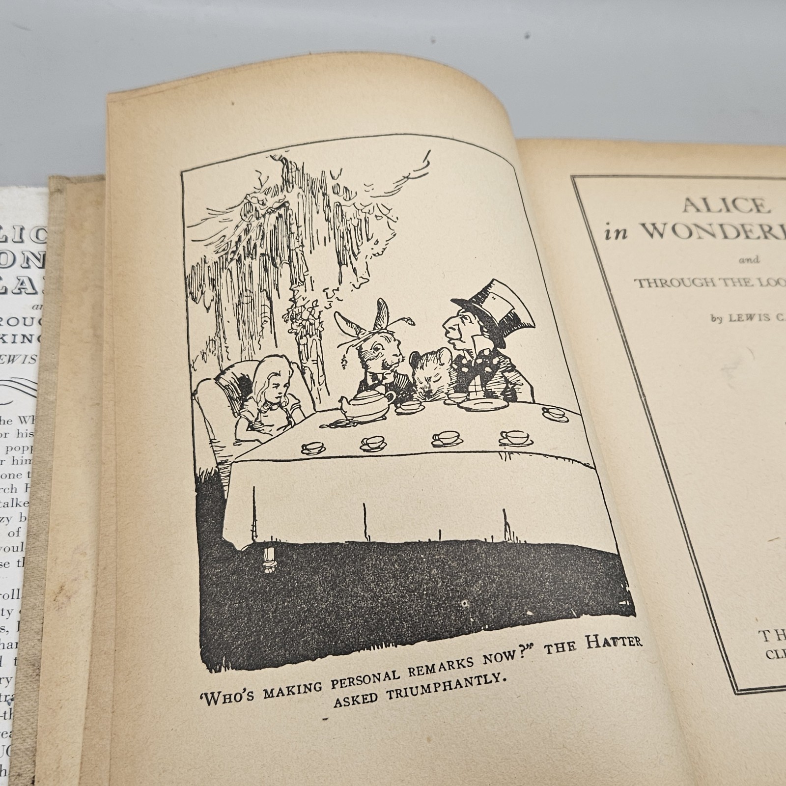 Alice In Wonderland Hardcover Book With DJ World Publishing 1940s