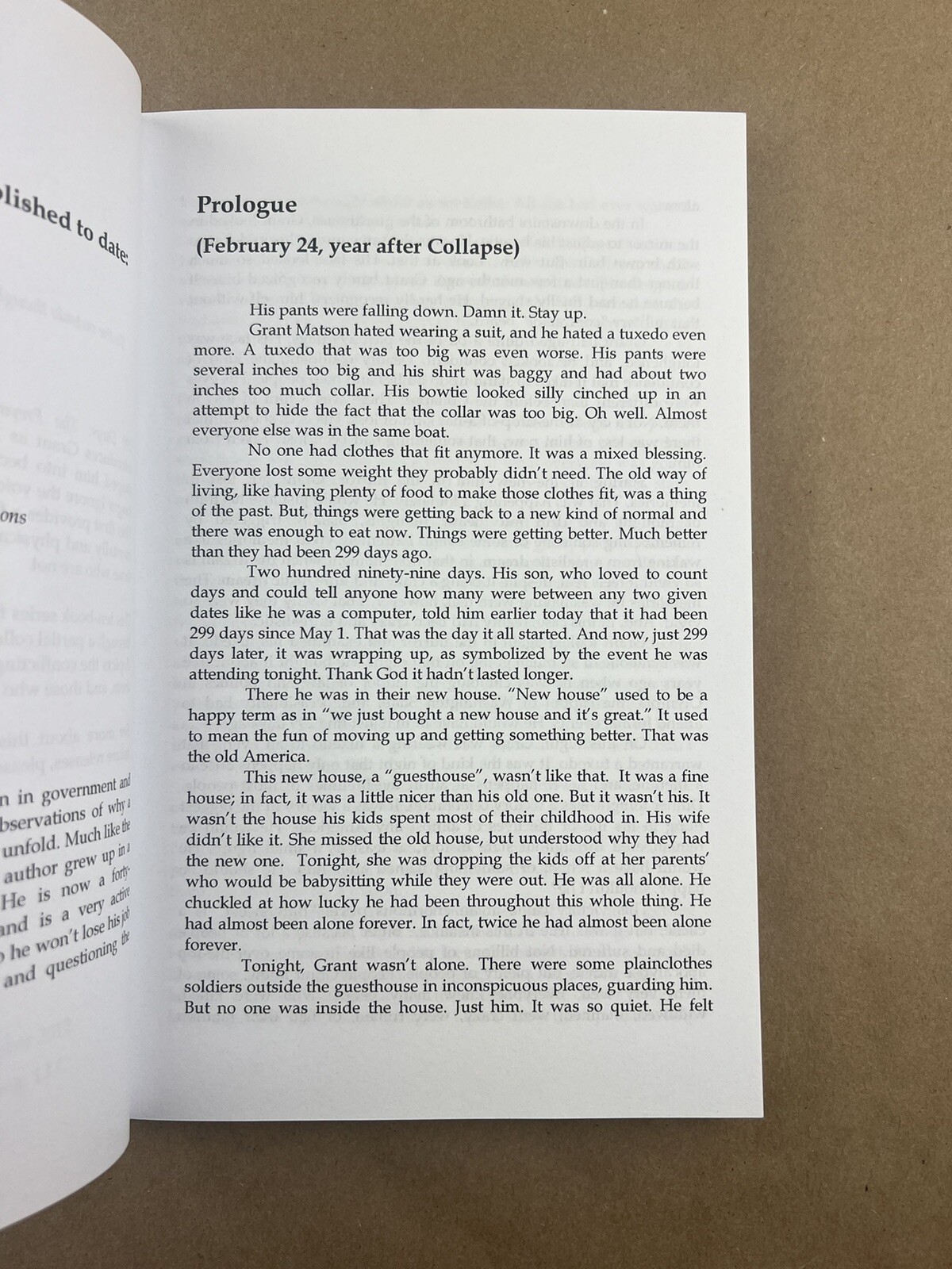 299 Days Series: 299 Days: The Preparation; Glen Tate, Prepperpress, 2012, Vol 1