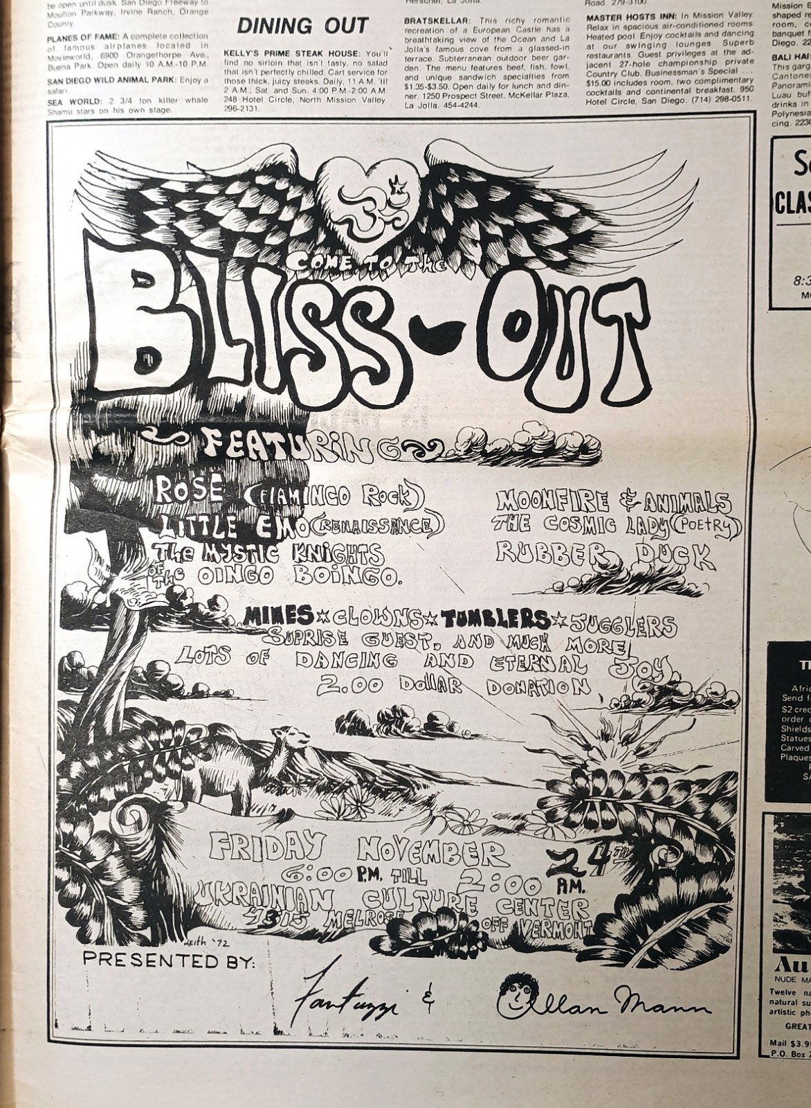 1972 newspaper LOS ANGELES FREE PRESS Bill Walton ANGELA DAVIS Harlan Ellison