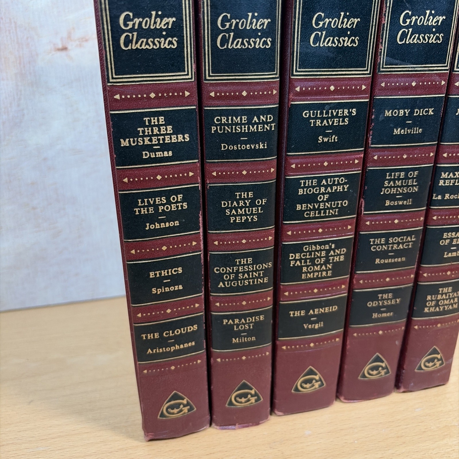 Hardcover Grolier Classics 20 Books in 5 Volumes (1955-1957) VTG