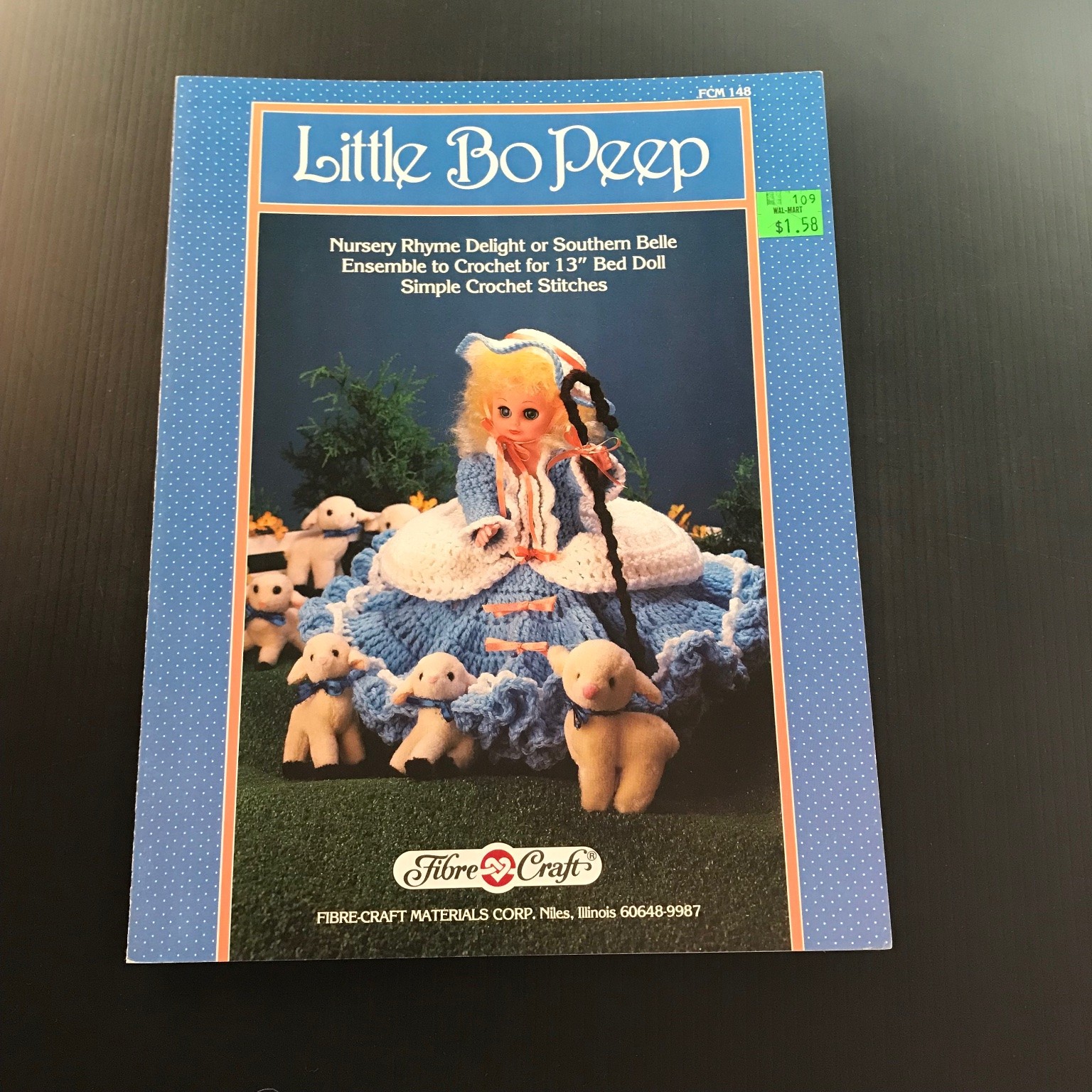 Little Bo Peep Crochet Pattern Booklet 13″ Bed Doll Outfit FCM 148