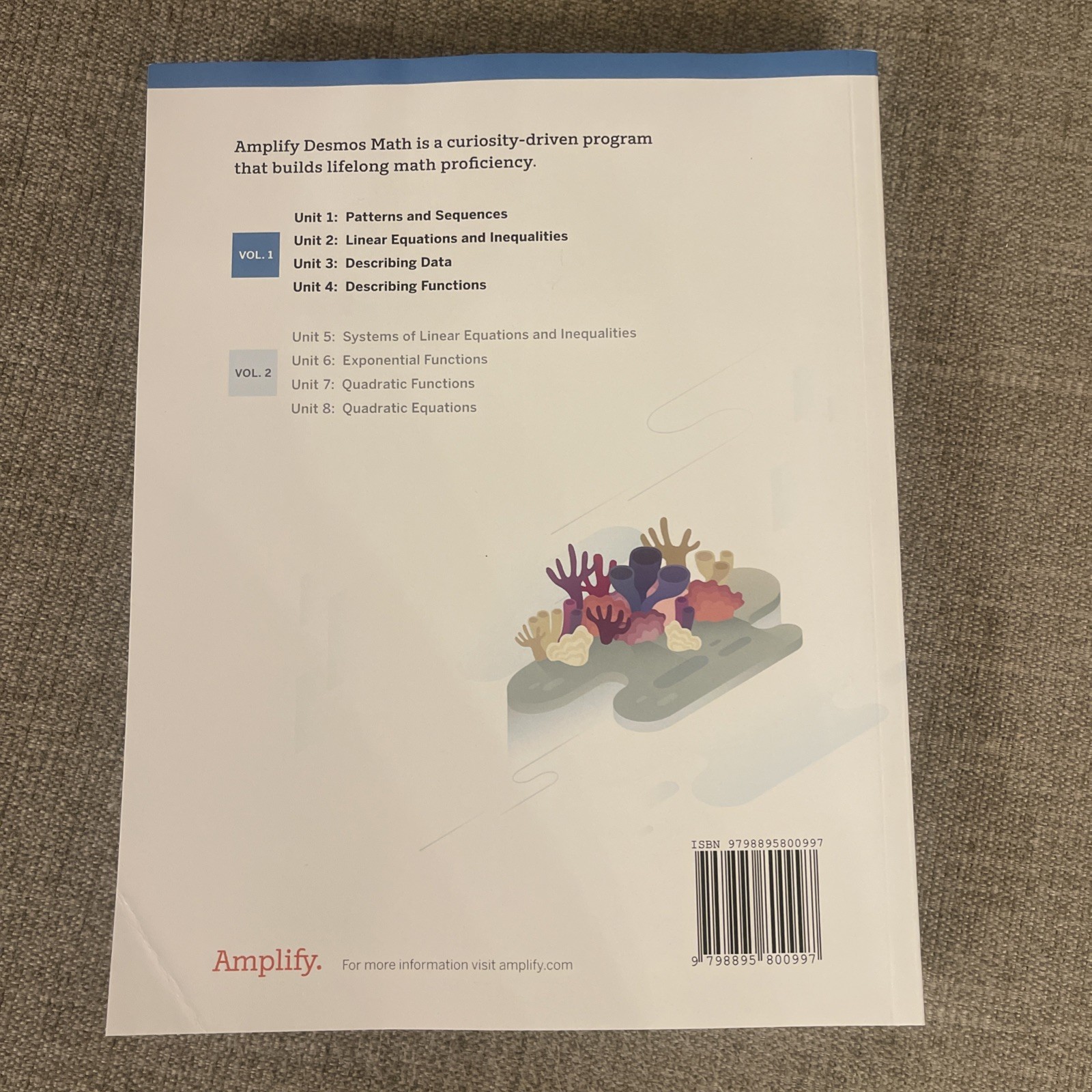 Amplify Desmos Math California Student Edition: A1 Volume 1